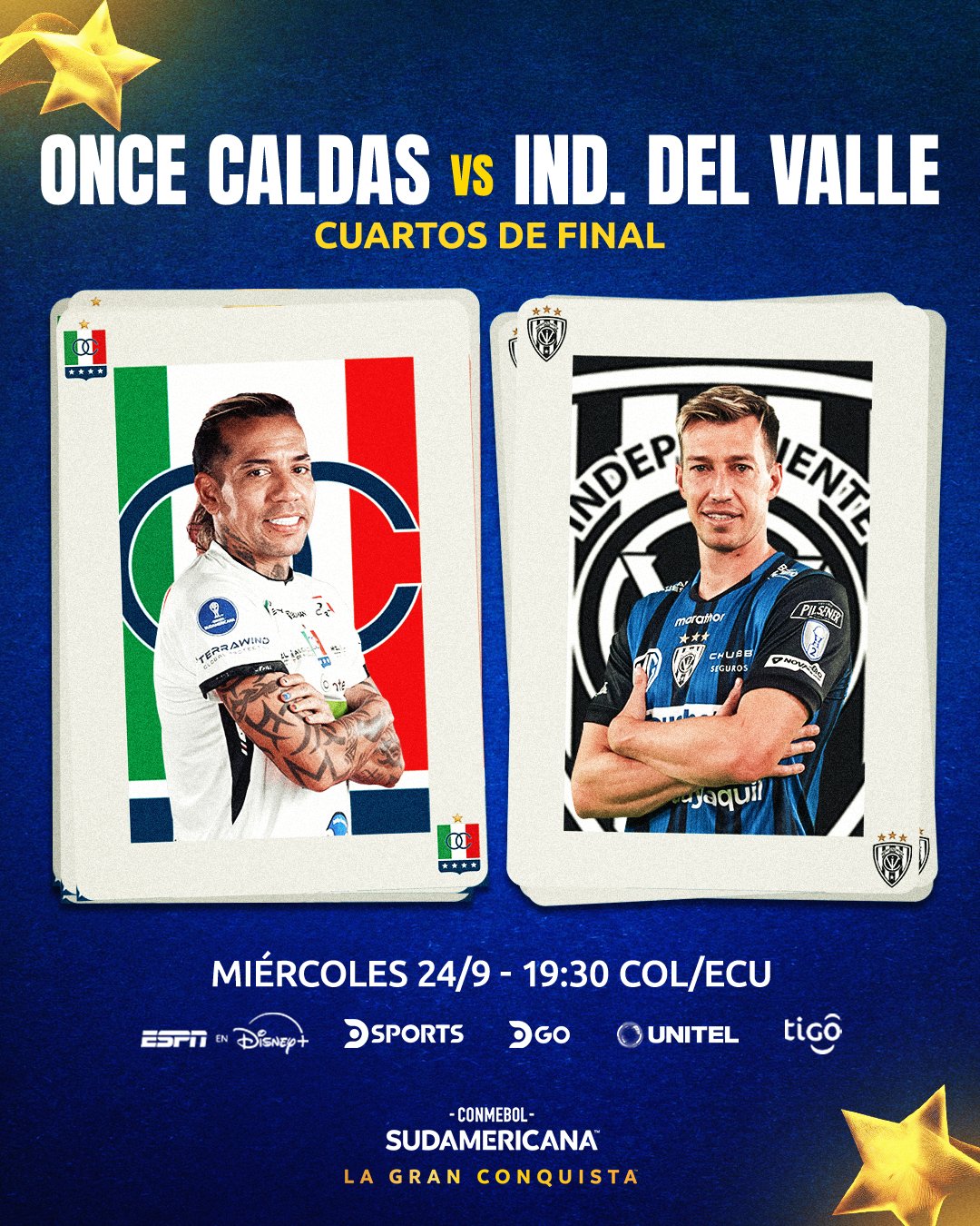 Once Caldas a un paso de las semis de Copa Sudamericana, define su clasificación en casa ante IDV